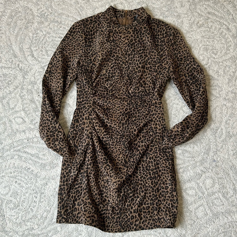 Zara Leopard Print Dress Medium